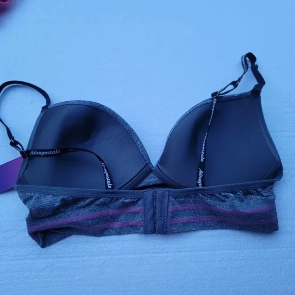 New Aeropostale 36C Bra Gray Pink Totally Comfy No Wires for Extra Comfort 2pack - Picture 3 of 9